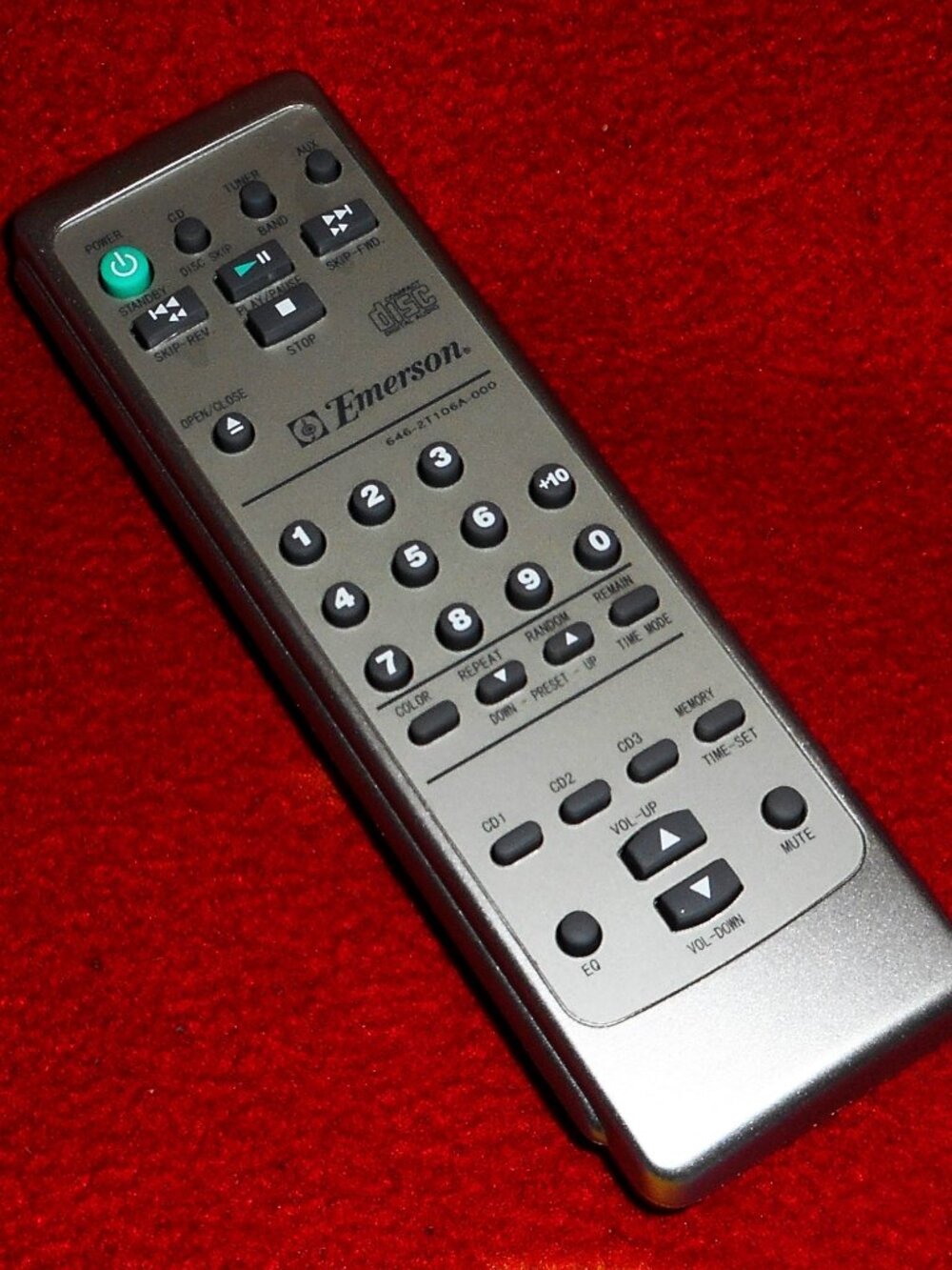 Emerson 646-2T106A-000 Remote Control for Receiver MS3103 and More Brand New!